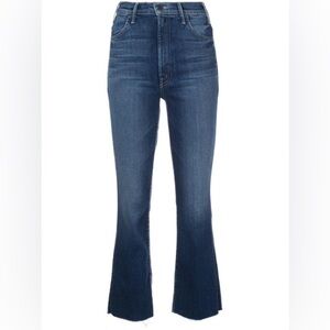 MOTHER Dark Blue High-Rise Flare Jeans
